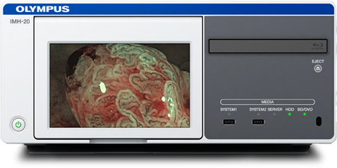Front panel of IMH twenty BluRay recorder displaying clinical image