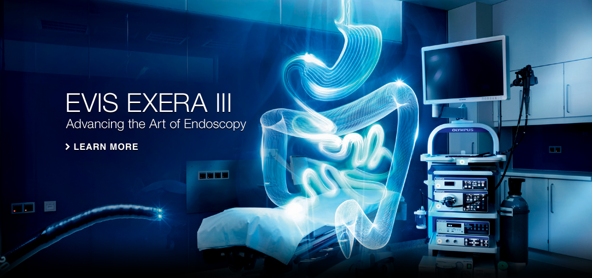 EVIS EXERA trademark Three imaging platform, advancing the art of endoscopy