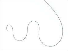 One-dimentional view of curving flexible guidewire